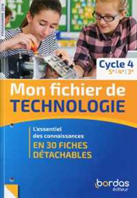 MON FICHIER DE TECHNOLOGIE CYCLE 4 2019 - LIVRET DE FICHES ELEVE (EXPRESSION)