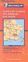 GREAT BRITAIN SOUTH-EAST - MIDLANDS - EAST ANGLIA (11504) (CARTES REGIONALES)