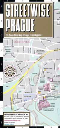 Streetwise Prague Map - Laminated City Center Street Map of Prague， Czech-Republic : City Plans