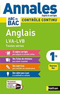 ANNALES ABC DU BAC 2024 ANGLAIS 1RE - CORRIGE - VOL13 (ANN ABC BAC CCO)