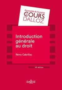 INTRODUCTION GENERALE AU DROIT. 14E ED. (COURS)
