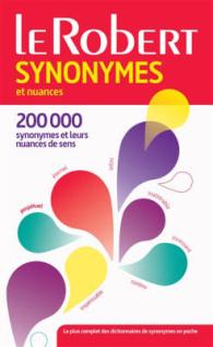 LE ROBERT SYNONYMES ET NUANCES