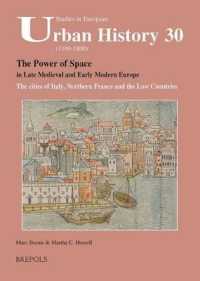 SEUH 30 the Power of Space in late medieval and early modern Europe : The Cities of Italy, Northern France and the Low Countries