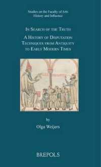 SFAHI 01 in Search of the Truth, Weijers : A History of Disputation Techniques from Antiquity to Early Modern Times
