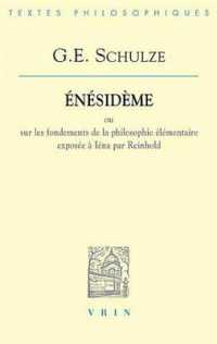 ENESIDEME OU SUR LES FONDEMENTS DE LA PHILOSOPHIE ELEMENTAIRE EXPOSEE A IENA PAR REINHOLD (BTP)