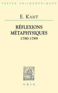 REFLEXIONS METAPHYSIQUES - 1780-1789 (BTP)
