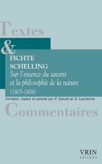 SUR L'ESSENCE DU SAVANT ET LA PHILOSOPHIE DE LA NATURE (1805-1806) (COMMENTAIRES)