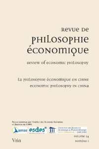 LA PHILOSOPHIE ECONOMIQUE EN CHINE (REVUE PHILO ECO)