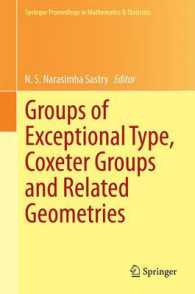 Groups of Exceptional Type, Coxeter Groups and Related Geometries (Springer Proceedings in Mathematics & Statistics) （2014）