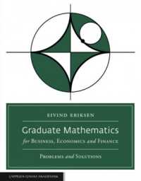 Graduate Mathematics for Business, Economics and Finance : Problems and Solutions