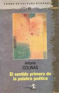 El Sentido Primero de La Palabra Poetica (Sombras del Origen (Espana))