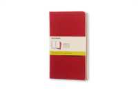 Moleskine Plain Cahier L - Red Cover (3 Set) (Moleskine Cahier)