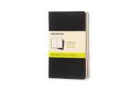 Moleskine Plain Cahier - Black Cover (3 Set) (Moleskine Cahier)