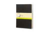 Moleskine Plain Cahier Xl - Black Cover (3 Set) (Moleskine Cahier)