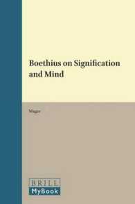 Boethius on Signification and Mind (Philosophia Antiqua)