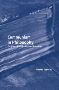 Communism in Philosophy : Essays on Alain Badiou and Toni Negri (Historical Materialism Book Series)