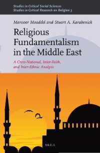 中東の宗教的原理主義<br>Religious Fundamentalism in the Middle East : A Cross-National, Inter-Faith, and Inter-Ethnic Analysis (Studies in Critical Social Sciences)