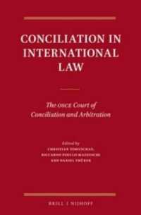 Conciliation in International Law : The OSCE Court of Conciliation and Arbitration