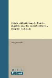 Altérité et identité dans les « histoires anglaises » au XVIIIe siècle : Contexte(s), réception et discours (Faux Titre)