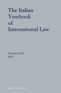 Italian Yearbook of International Law 25 (2015) (Italian Yearbook of International Law)