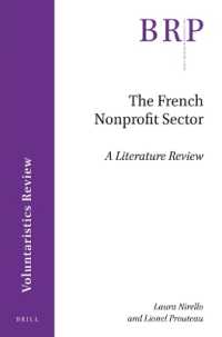 The French Nonprofit Sector : A Literature Review (Brill Research Perspectives in Humanities and Social Sciences / Voluntaristics Review)