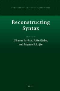 Reconstructing Syntax (Brill's Studies in Historical Linguistics)