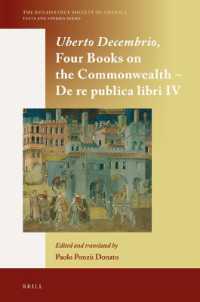 Uberto Decembrio, Four Books on the Commonwealth - De re publica libri IV (The Renaissance Society of America)