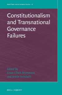 Constitutionalism and Transnational Governance Failures (World Trade Institute Advanced Studies)