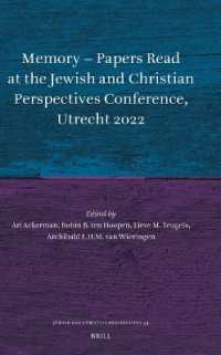 Memory - Papers Read at the Jewish and Christian Perspectives Conference, Utrecht 2022 (Jewish and Christian Perspectives Series)