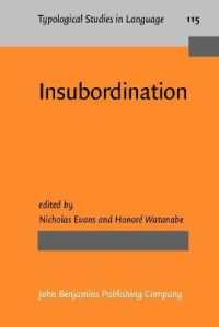 非従属化の類型論<br>Insubordination (Typological Studies in Language)