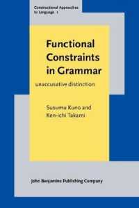 Functional Constraints in Grammar. on the UnergativeUnaccusative Distinction