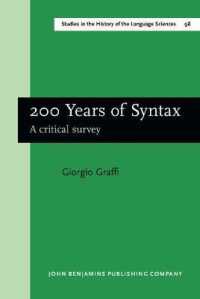 200 Years of Syntax : A critical survey (Studies in the History of the Language Sciences)