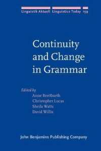 文法における継続性と変化<br>Continuity and Change in Grammar (Linguistik Aktuell/linguistics Today)
