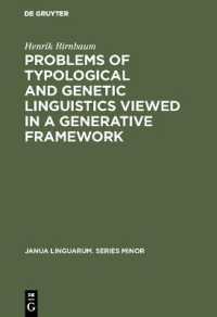 Problems of Typological and Genetic Linguistics Viewed in a Generative Framework (Janua Linguarum. Series Minor)