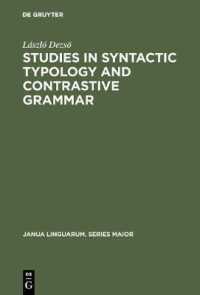 Studies in Syntactic Typology and Contrastive Grammar (Janua Linguarum. Series Maior)