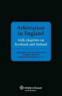 英国の仲裁法<br>Arbitration in England : with chapters on Scotland and Ireland
