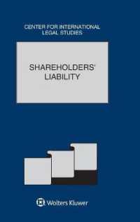 株主責任<br>Shareholders' Liability: the Comparative Law Yearbook of International Business Special Issue, 2017 : The Comparative Law Yearbook of International Business, Volume 38A (Comparative Law Yearbook Series)