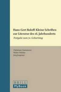 Hans-Gert Roloff: Kleine Schriften zur Literatur des 16. Jahrhunderts : Festgabe zum 70. Geburtstag (Chloe)
