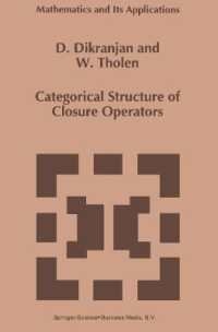 Categorical Structure of Closure Operators : With Applications to Topology, Algebra and Discrete Mathematics (Mathematics and Its Applications)