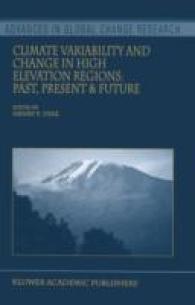Climate Variability and Change in High Elevation Regions: Past, Present & Future (Advances in Global Change Research) 〈15〉