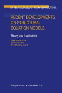 Recent Developments on Structural Equation Models : Theory and Applications (Mathematical Modelling: Theory and Applications)