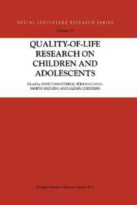 Quality-of-life Research on Children and Adolescents (Social Indicators Research Series)