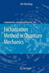 Factorization Method in Quantum Mechanics (Fundamental Theories of Physics)