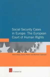 Social Security Cases in Europe: the European Court of Human Rights -- Paperback / softback