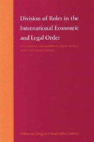Division of Roles in the International Economic and Legal Order : Enterprises, Governments, Trade Unions, Ngo's and Human Rights -- Paperback / softba