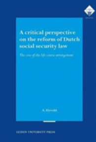 Critical Perspective on the Reform of Dutch Social Security Law (Lup Meijersreeks|lup Dissertaties) -- Paperback
