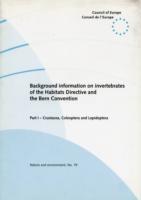 Background information on invertebrates of the Habitats Directive and the Bern Convention : Part 1: Crustacea, coleoptera and lepidoptera (Nature and environment)