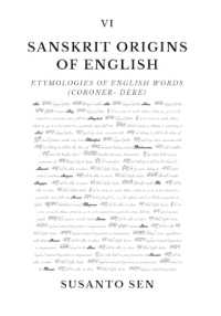 Sanskrit Origins of English: Etymologies of English Words (coroner- dere)