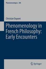 Phenomenology in French Philosophy : Early Encounters (Phaenomenologica)