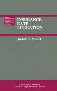 Insurance Rate Litigation : A Survey of Judicial Treatment of Insurance Ratemaking and Insurance Rate Regulation (Huebner International Series on Risk, Insurance and Economic Security)